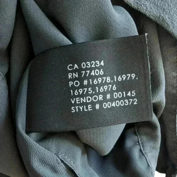 Club Monaco Blouse Shirred Silk Top Grey Statement Sleeves Women's Extra Small - Picture 9 of 12